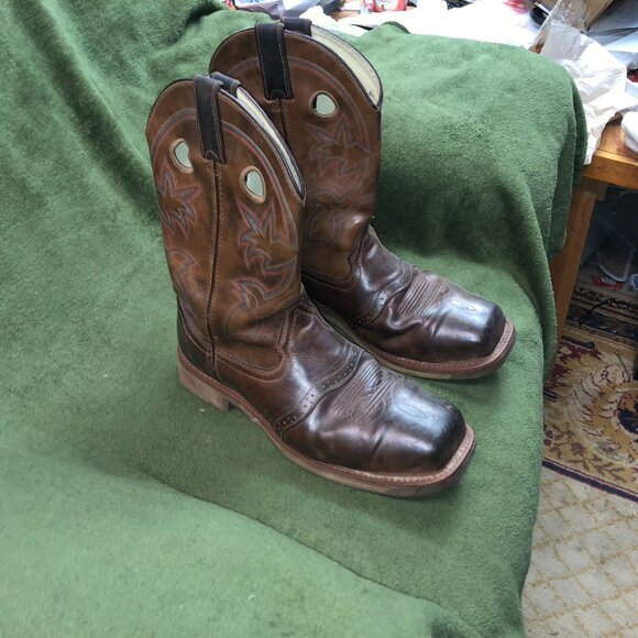 Double-H Antonio DH6134 13" Brown Leather Composite Toe Work Boots Men 9½ 2E EH - Picture 5 of 16